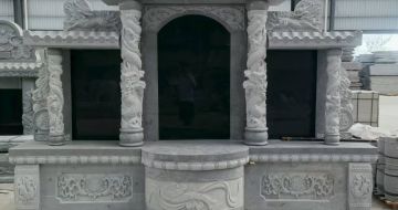 惠州 芝麻灰高档墓碑，土墓，可定制
