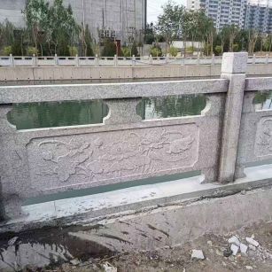 惠州 芙蓉白大花桥梁、河道，石材栏杆、围栏、护栏