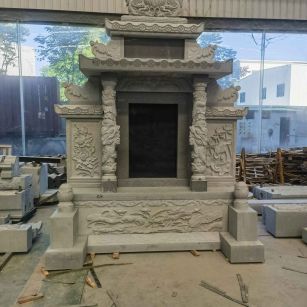 惠州 芝麻灰高档墓碑、土墓，一套也支持定做