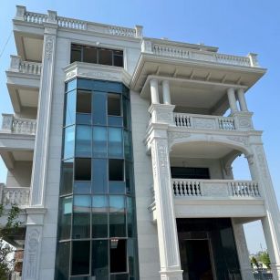 惠州 芝麻白花岗岩别墅外墙干挂效果展示