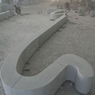 惠州 花岗岩整石坐凳拼装