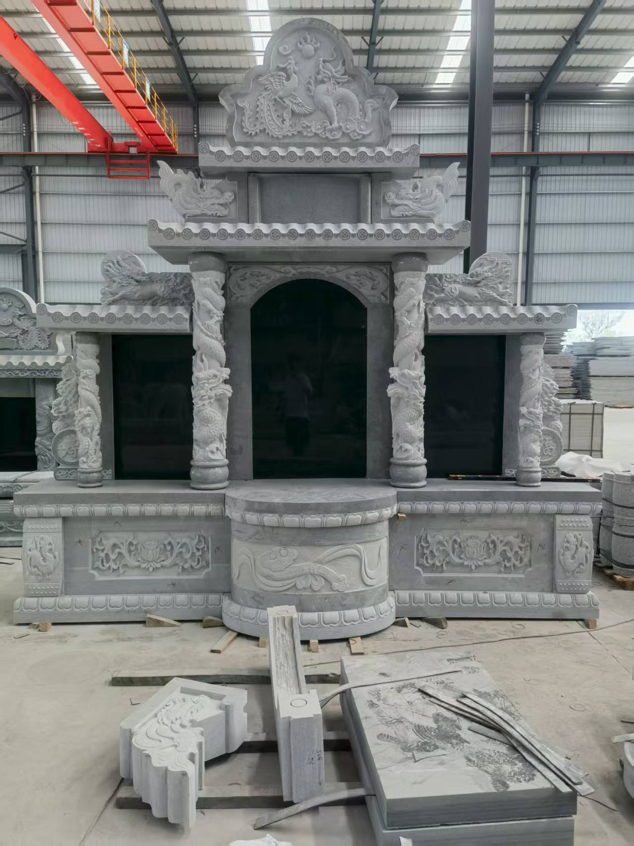 惠州 芝麻灰高档墓碑，土墓，可定制