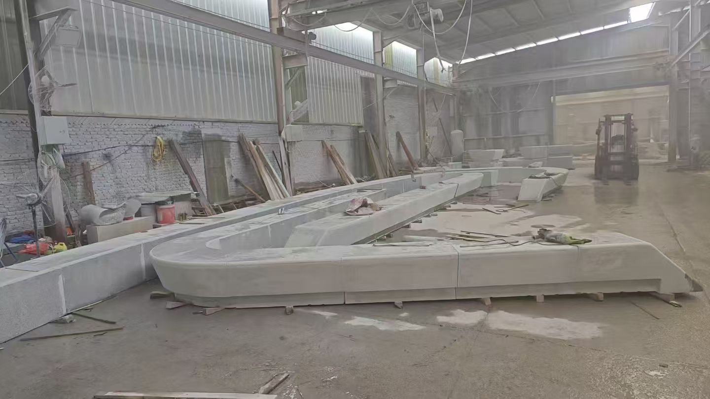 惠州 花岗岩整石坐凳拼装