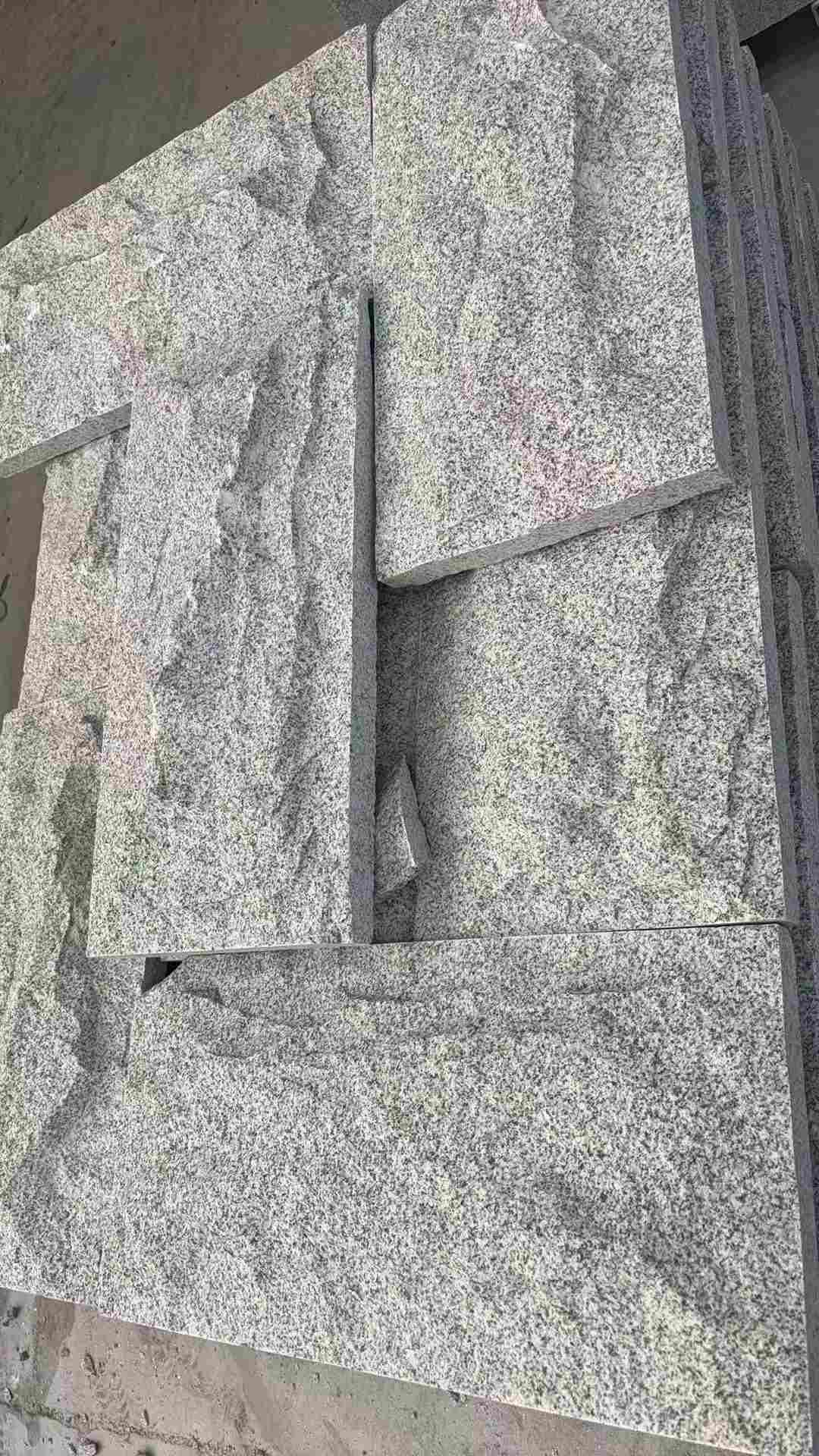 惠州 芝麻白自然面花岗岩成品板