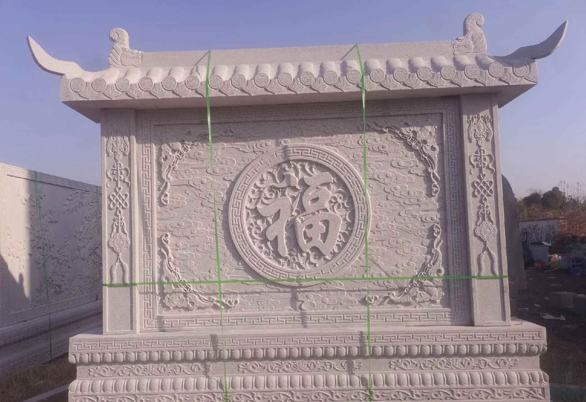 惠州 芝麻白花岗岩屏风，照壁，影壁